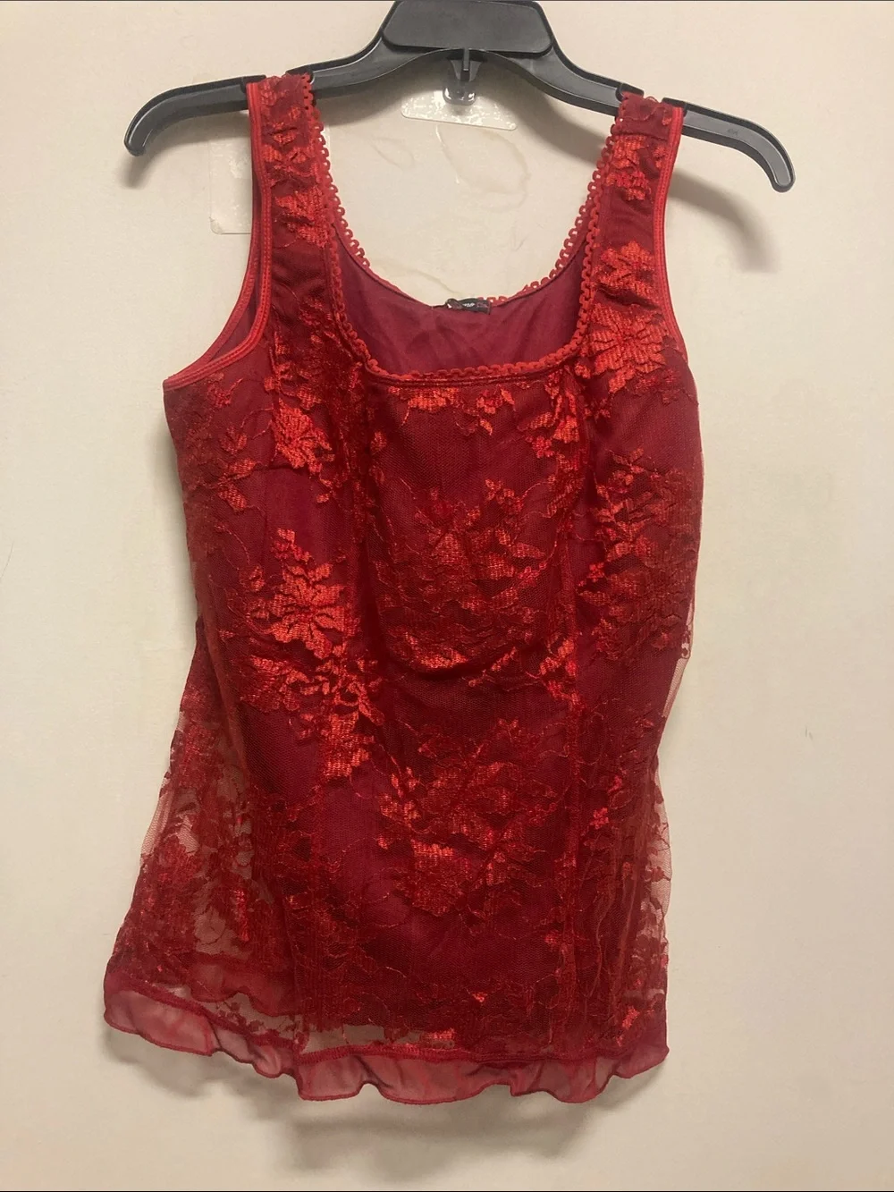 Cocomo Red Floral Lace Camisole